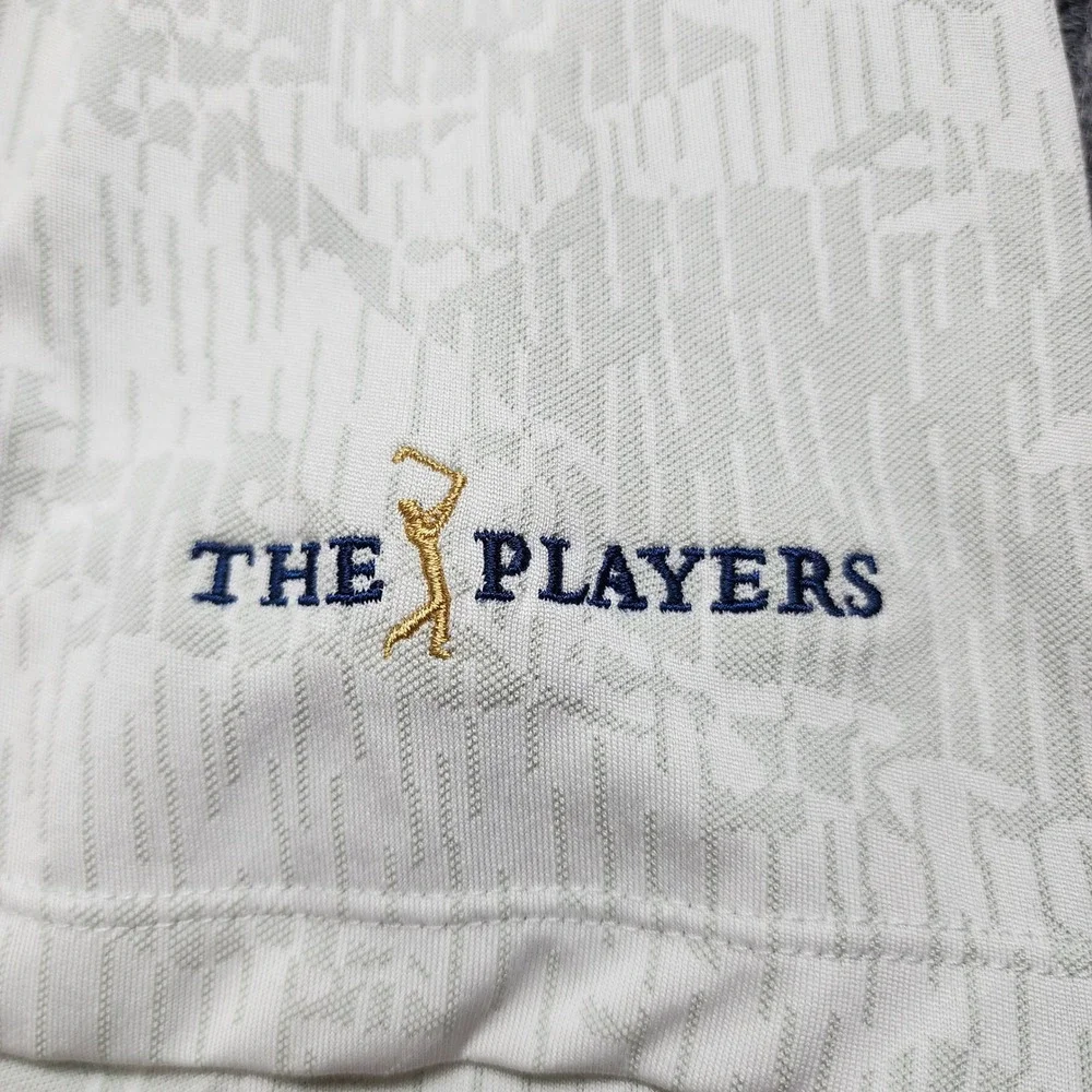 Nike Dri-FIT Golf Polo Mens Medium Gray Camo The Players Championship Shirt